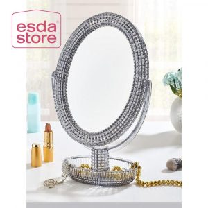 Miroir Oval Crystal Fumé DIAMOND (ES017-A)