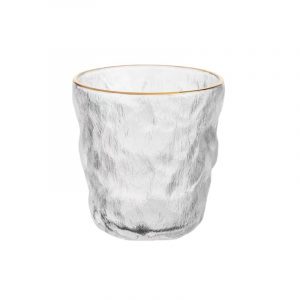 Verre Court Effet Glacé Finition Liseré Doré x6 pièces (GL1 04G) - ALTINBAS