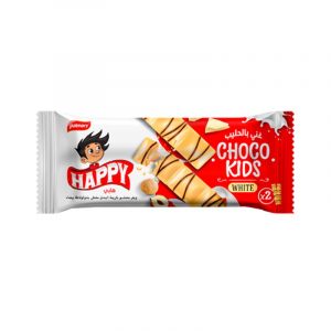 Gaufrettes Crème de Noisette Enrobées de Chocolat Blanc 42 gr - HAPPY