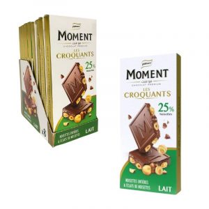 Tablette de Chocolat au Lait et Noisettes Entières 145gr - MOMENT