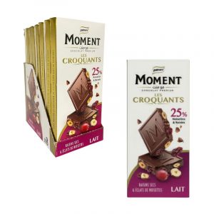 Tablette de Chocolat au Lait Raisins et Noisettes 145gr - MOMENT