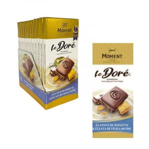 Doré Tablette de Chocolat Pâte de Noisettes et Feuillantine 90gr - MOMENT