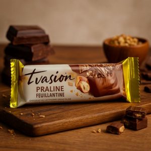 Barre Chocolatée Pralinée et Feuillantine 37gr - MOMENT