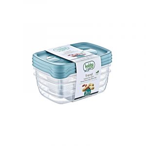 Set de Conservation Rectangle en Plastique 0,6 Lt x3 pièces - HOBBY LIFE