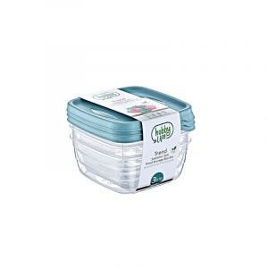 Set de Conservation Carré en Plastique 0,5 Lt x 3 pièces - HOBBY LIFE