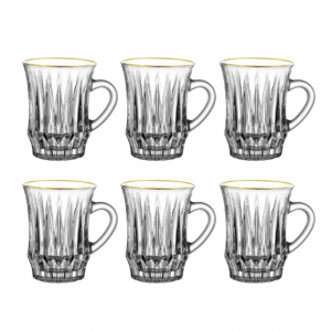 Verre avec Poignée x6 pièces Gold (GL1 36G) - ALTINBAS